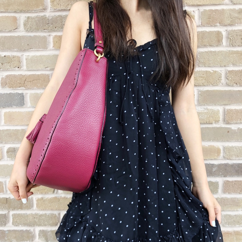 NWT Kate Spade James Street Mason Large Merlot Hob - Picture 2 of 7